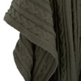 thumbnail image 3 of Hadley Wren Women's Kenna Cable Knit Open Front Poncho Wrap, Olive Green, 3 of 5