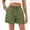 Army Green, variant on Womens Linen Casual Wide Leg Shorts Summer Ruffle High Waisted Drawstring Beach Pleated Palazzo Short with Pockets, Black S