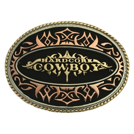 Montana Silversmiths Belt Buckle Mens Hardcore Cowboy Black 60804T - 0