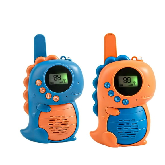 Cartoon Dinosaur Walkie Talkies for Kids Walkie Talkies Long Range for Boy & Girl Age 3 to 12 Year Old Birthday Toys - 2 Pack