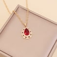 thumbnail image 1 of Collar para mujer, joyería para mujer, collar de diamantes de moda para mujer, colgante de cadena de clavícula con gotas de agua de cristal, anillo de joyería, 1 of 3