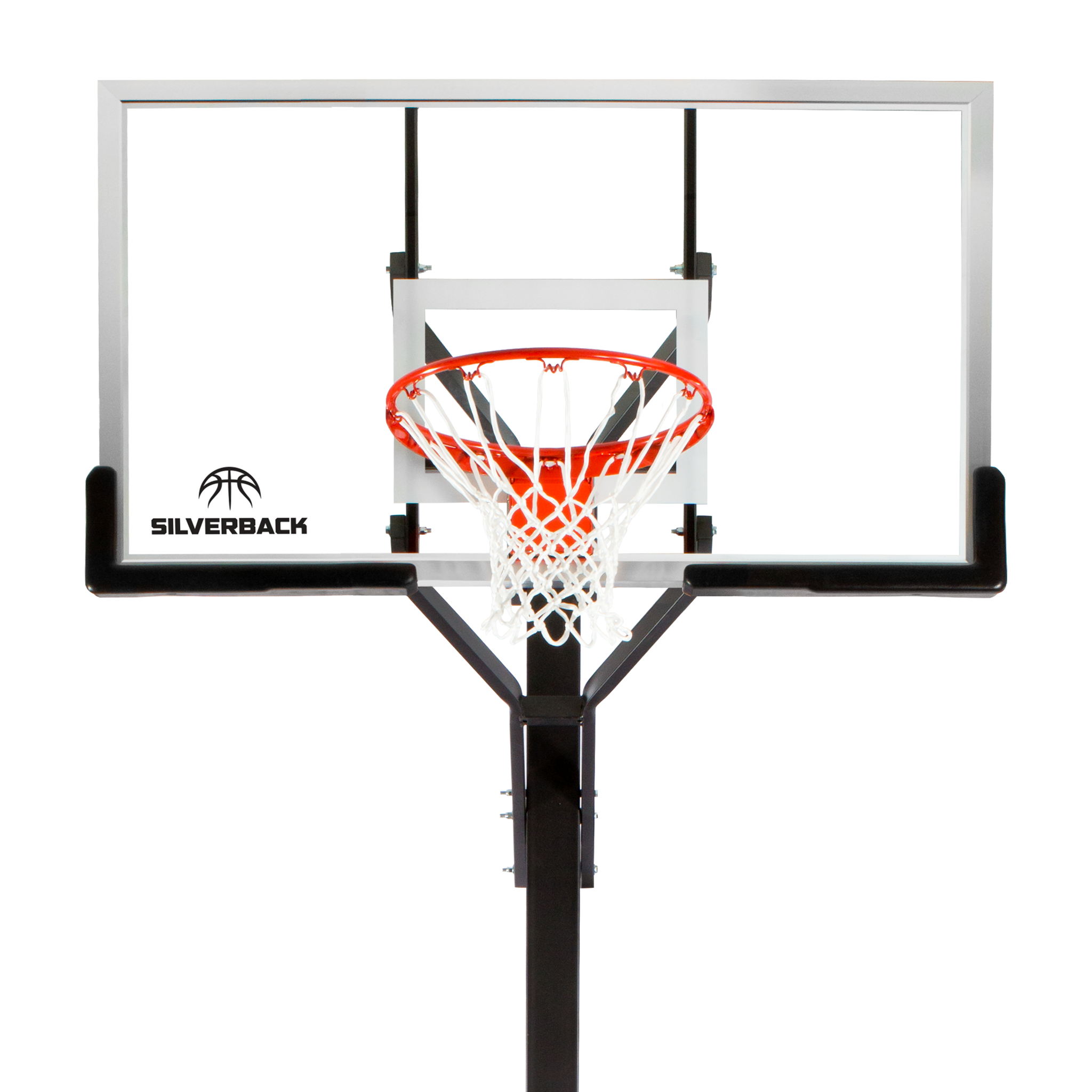 Silverback 60" In-Ground Basketball System with Adjustable-Height Tempered Glass Backboard and Pro-Style Breakaway Rim - image 4 of 23