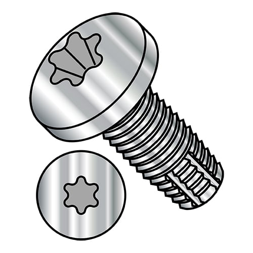 6-32X3/8 Six Lobe Pan Thread Cutting Screw Type F Fully Threaded 18 8 Stainless Steel (Pack Qty 5,000) BC-0606FTP188