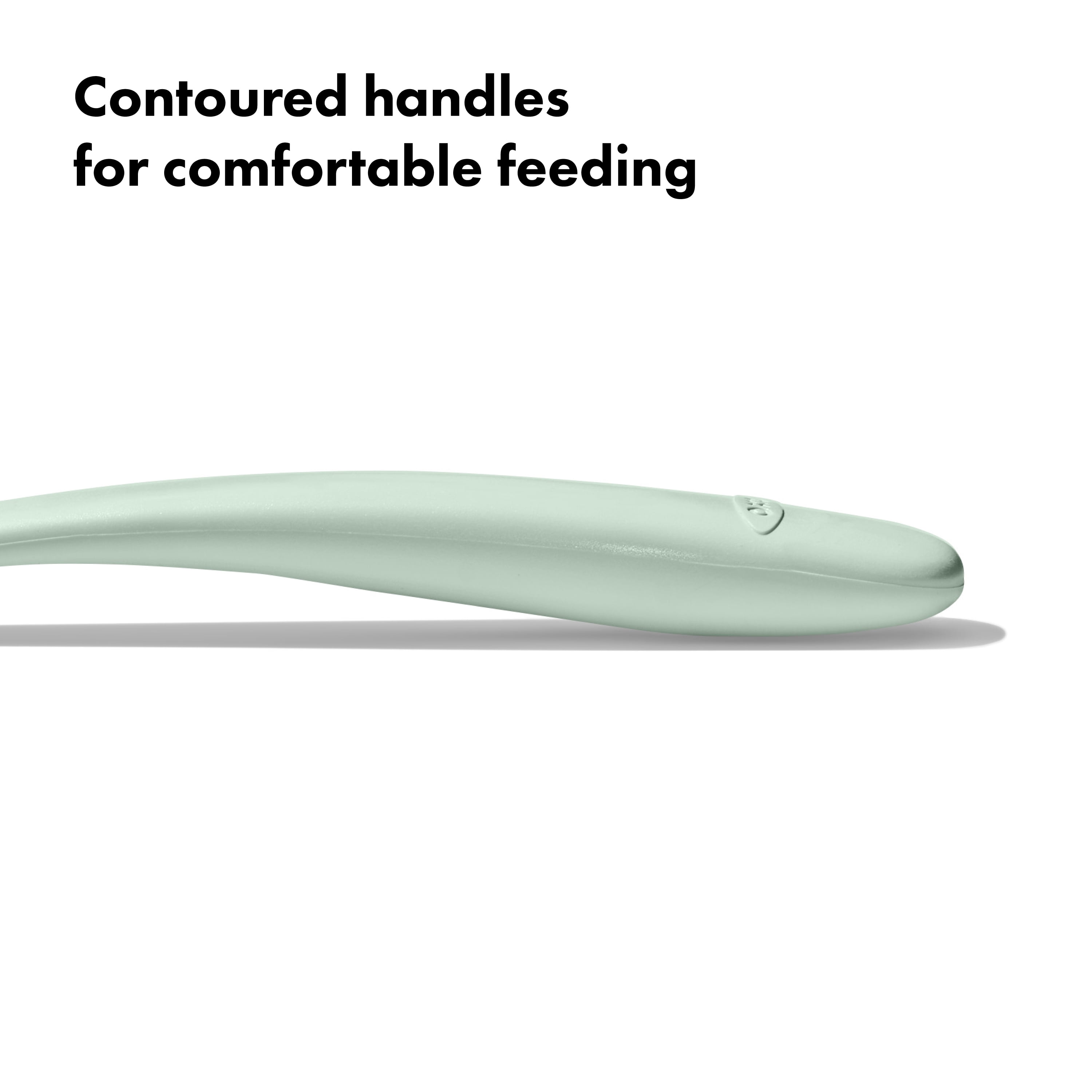 OXO Tot Baby Plastic Feeding Spoon 4 Piece Set, for ages 6+ Months, Multi Color
