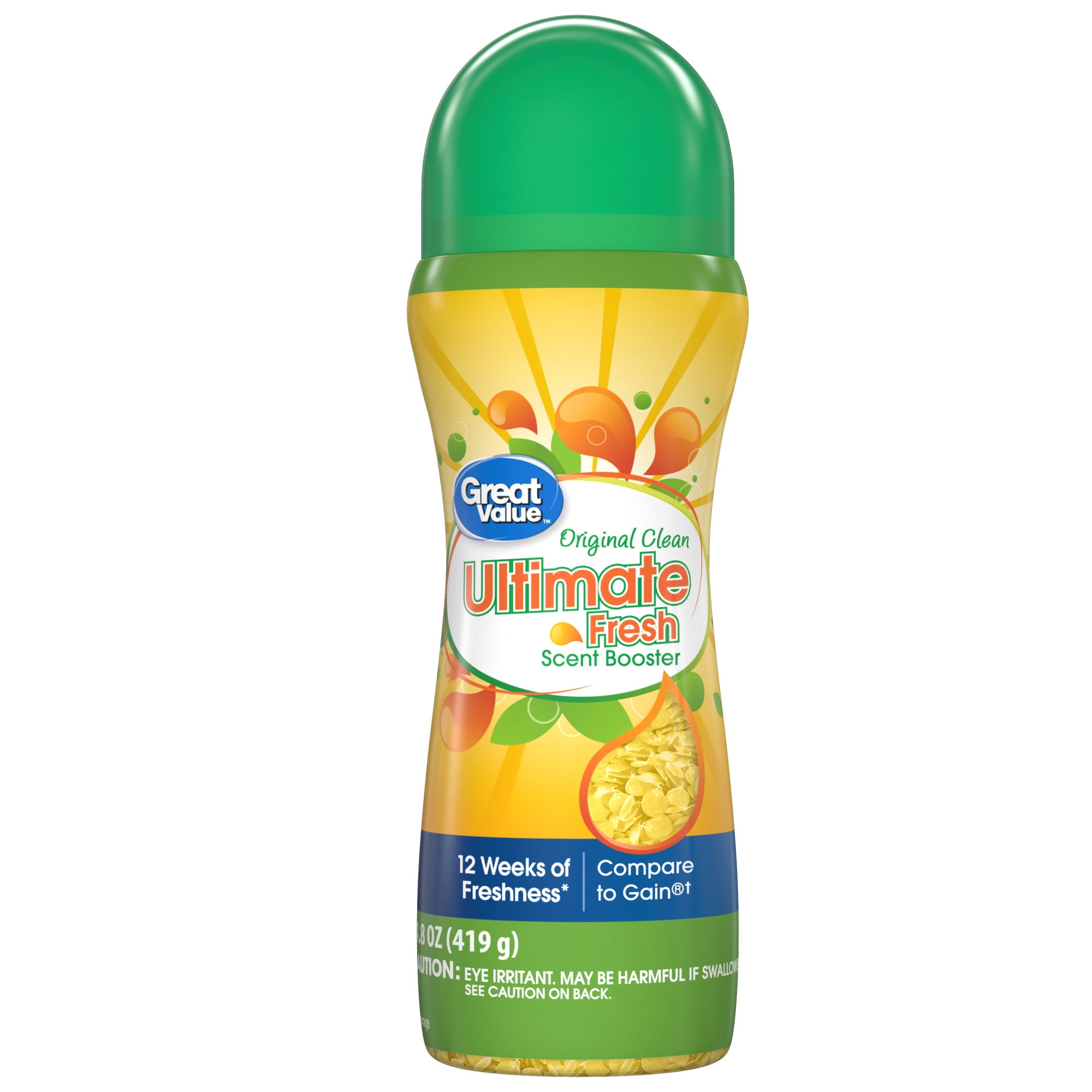 Great Value Ultimate Fresh in-Wash Laundry Scent Booster Beads, Original Clean, 14.8 oz, Compare to Gain®
