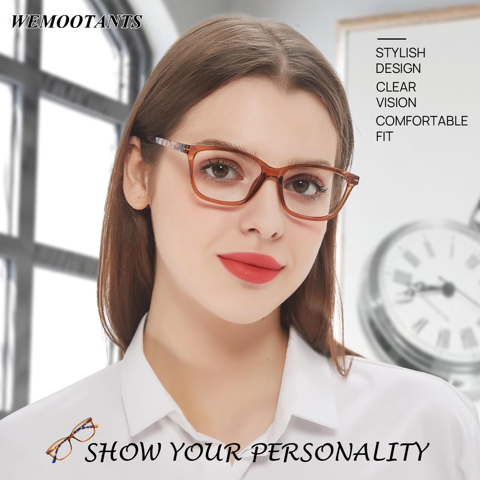 WEMOOTANTS 3 Packs Reading Glasses 2.5 for Women Square Brown Readers with Yellow and Black Check Temples 1.0 1.25 1.50 1.75 2.0 2.25 2.50 2.75 3.0 3.5 4.0 5.00 6.00