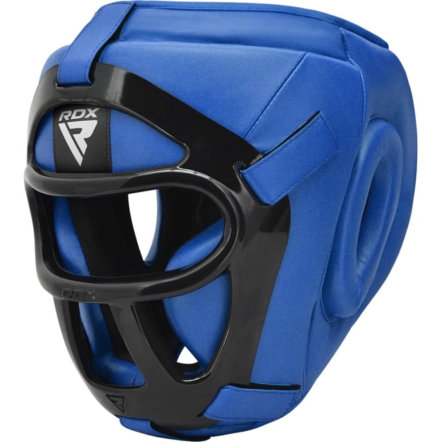 Casco de boxeo RDX MMA Muay Thai con rejilla frontal extraíble