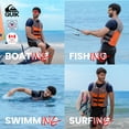 thumbnail image 5 of Quiksilver Men's Life Jacket, US Coast Guard Approved PFD, Flotation Device Level 70 Buoyancy Aid for Fishing Kayaking Boating, Dual Size L/XL 36"- 44", 5 of 7