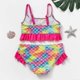 thumbnail image 2 of 2 ~ 12y Girls Swimsuit Two-piece Girls Swimsuit Children's Swimsuit Children's Bikini Set Children's Girls Swimming Equipment, 2 of 3