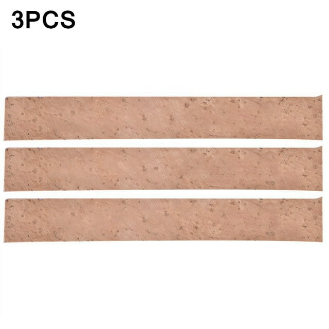 Feuilles de Joint de Col de Saxophone en Liège 81x11x2mm pour Clarinette Accessoires de Réparation d'Instruments de Musique Couleur Bois 3 Pcs