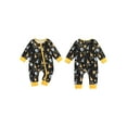 thumbnail image 2 of BemeyourBBs Newborn Baby Boys Girls New Year Outfit Balloon Romper Letter Print Long Sleeve Round Neck Zip Jumpsuit Spring Clothes, 2 of 9