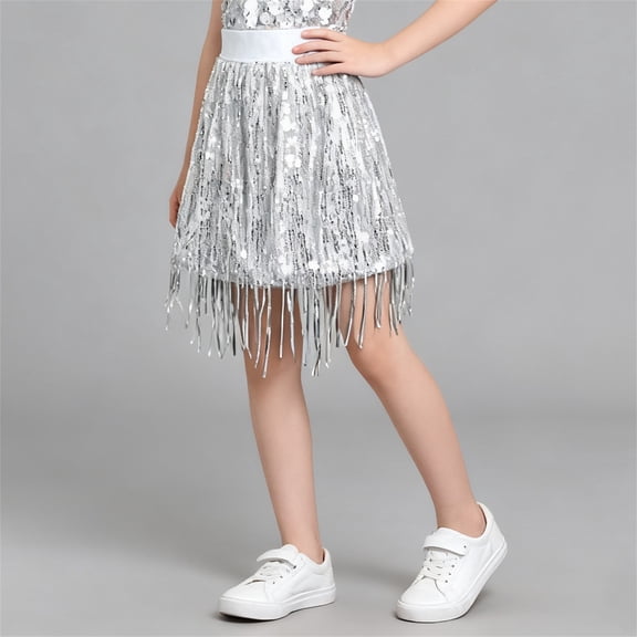Cowsor Belly Skirt Sequins Belly Hip Scarf Tassel Fringe Wrap Skirt Rave Party Dance Performance Costume for Women