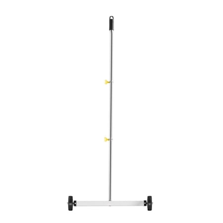 Magnetic Sweeper with Wheels 17 inch 10 lbs Load Capacity Lightweight Magnetic Pickup Sweeper with Adjustable Handle Pick Up Nails and Screws Easy Cleanup for Garages Roofing Projects