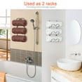 thumbnail image 3 of Auledio Towel Rack Wall Mounted Metal Wine Rack Towel Bathrobe Storage Rack Storage Rack Bathroom Cloakroom Towel Rack - Bronze, 3 of 7