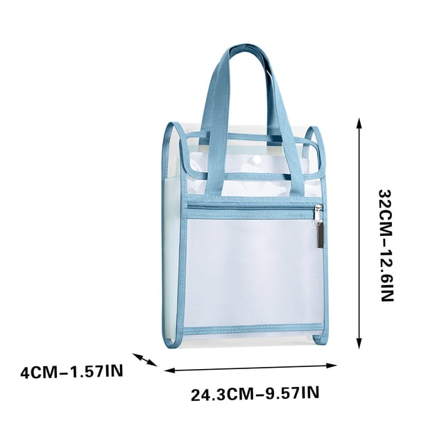 Grands Sacs de Rangement, Sac d'Organisation de Rangement en Papier Vertical Main Ancien, Sacs de Rangement avec Fermeture Éclair, Sacs de Rangement Transparents, Grands Sacs en Papier