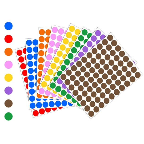 Kids Crafts Stickers - Colorful 1/2 inch Dots Labels for Children Fun ...