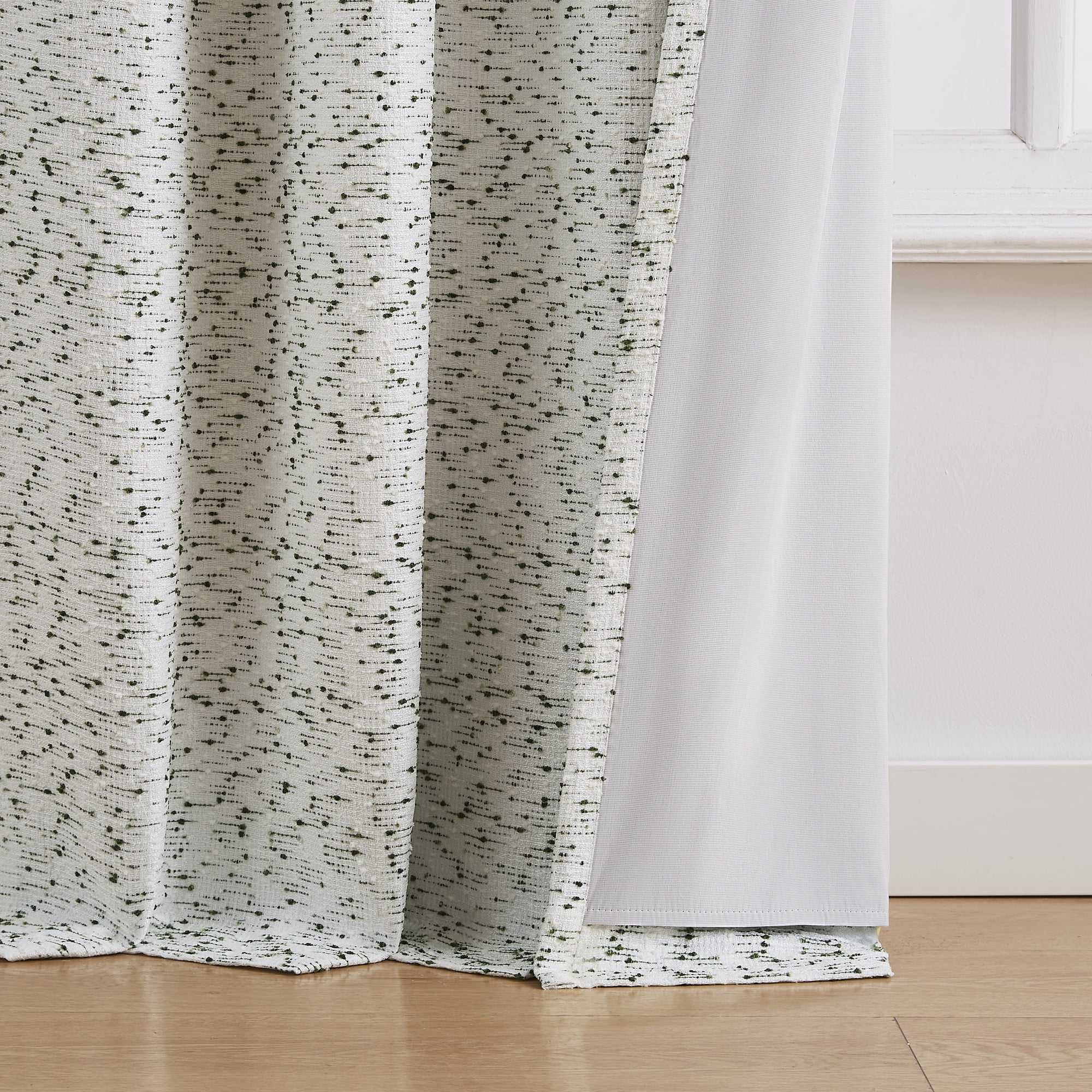 SAN MARCO SUNSHIELD ATELIER Blackout Curtains for Living Spaces, Single Curtain Grommet, 50” x 84”, Green