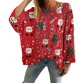 thumbnail image 1 of Chandails de Noël pour Femmes 2025 Col Rond Hiver Mignons Pulls, 1 of 4