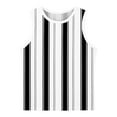 thumbnail image 5 of BRGZLK Toddler Kids Tank Top Boys Girls Summer Fashion Cute Stripe Print Round Neck Vest Soft Comfort Sleeveless inner Camisole Black 12-13 Years, 5 of 6