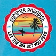thumbnail image 6 of Wild Bobby Summer Paradise Let the Sea Set You Free Women Tri-Blend Racerback Tank Top, 6 of 6