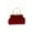 Burgundy, variant on Women's Vintage Velvet Evening Clutch Bag with Rhinestone Accents and Metal Handle