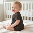 thumbnail image 5 of Newborn Baby Soft Bodysuit Short Sleeve Crewneck Onesie Infant Boys Girls Summer Comfortable Breathable Outfits Gray 3-6 Months, 5 of 6