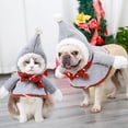 thumbnail image 2 of Cute Pet Christmas Costume Xmas Cloak Red Green Stripes For Cats And Dogs, 2 of 5