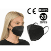 Face Mask Black 4ply package of 20 KN95mask