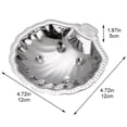 thumbnail image 4 of Jiibva Stainless Steel Shell Shaped Dessert Dish Metal Snack Tray Jewelry Storage Plate Metal Dessert Dish Table Decoration, 4 of 7