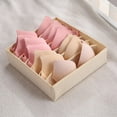 thumbnail image 3 of Socks Organizer Underwear Bra Lingerie Drawer Organizer Collapsible Divider Storage Box for Clothes Ties Undies Belts, 2Pack, 24Cells & 7Cells, Beige, 3 of 7
