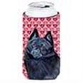 thumbnail image 2 of Schipperke Hearts Love and Valentines Day Portrait Tall Boy Hugger, 2 of 2