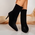 thumbnail image 5 of LEAVINGSUO Women's Ankle Boots Fashion Casual And Winter Pointed-Toe Slim Heel High Heel Short Boots 41, 5 of 8