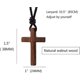 thumbnail image 4 of Natural Walnut Wood Cross Pendant Necklace For Men Women Boy Girl Wooden Necklace, 4 of 5