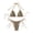 Brown, variant on Delconic Women’s Triangle Bikini Set with Adjustable Halter Top and Tie Side Bottoms Striped Print Two Piece Swimsuit for Beach Pool