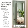 thumbnail image 4 of LIVIZA Full-Length Mirror Jewelry Cabinet with LED Light & Lockable, Wall Door Mounted Jewelry Armoire Organizer,White, 4 of 8