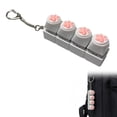 thumbnail image 2 of larppty Cats Paw Sound Keyboard Keychain Sound Keyboard Fidget Clicker Clicky Keycap Clicker Keychain Portable Noise Maker Cats Paw Fidget Anxiety Keyboards Keychains Gift for Adults office Travel（C）, 2 of 6