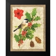 thumbnail image 2 of Paton, Julie 12x14 Black Modern Framed Museum Art Print Titled - Holiday Chickadee, 2 of 5