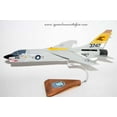 thumbnail image 2 of VF-32 Fighting Swordsmen F-8 (1962) Model,Vought F-8 Crusader,18",Mahogany Scale Model, 2 of 7