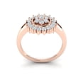 thumbnail image 3 of Genuine 0.5ct Round Cut Diamond Prong Women's Fancy Modern Anniversary Ring Bridal Wedding Band Solid 18K Gold F VS1, 3 of 3