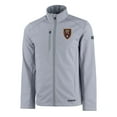 thumbnail image 2 of Men's-Cutter & Buck  Gray Real Salt Lake Evoke Eco Softshell Recycled Full-Zip Jacket, 2 of 3