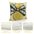 thumbnail image 4 of YINGXI Hello Lemon Decorative Throw Pillow Covers, Spring Summer Squeeze The Day Seasonal Cushion Case Decor, Blue Plaid Stripes Farmhouse Home Decoration for Sofa Couch 20x20in, 4 of 5