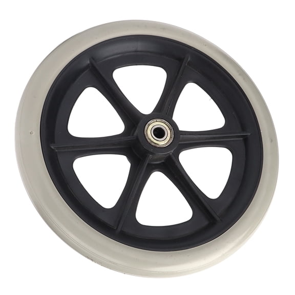 Wheelchair Wheel, PU Thickened Hub Grey 8in Walker Tire  Rolling  For Replacement