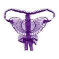 thumbnail image 2 of Women Underwear Brief Butterfly Lace Micro Open Thongs Transparent PP, 2 of 2
