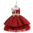 thumbnail image 5 of Esaierr 3-13T Toddler Girls Christmas Tulle Princess Dresses Kids Sleeveless Bowknot Tutu Formal Dress Party Gown, 5 of 9
