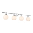 thumbnail image 6 of Collier 4 light Chrome and Frosted white glass Wall sconce, 6 of 15