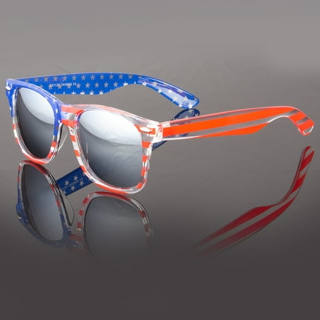 Patriotic Sunglasses American Flag USA Lens Star Stripe Pilot Shades Patriot