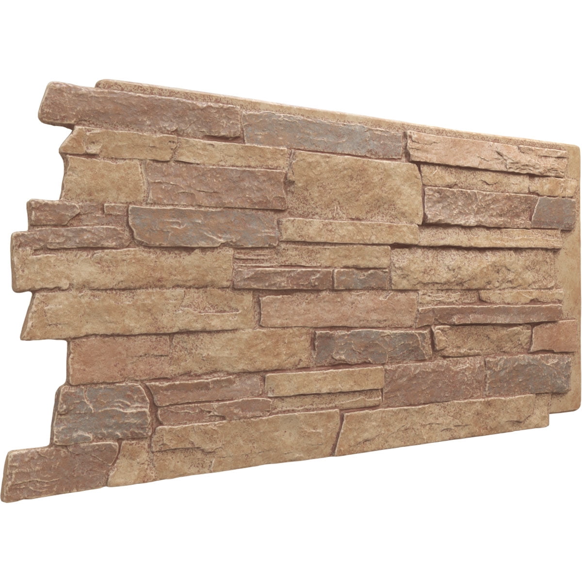 Ekena Millwork 49"W x 25 1/2"H x 1 1/4"D Acadia Ledge Stacked Stone, StoneWall Faux Stone Siding Panel, Fall Bank