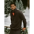 thumbnail image 2 of Free Assembly Men's Diamond Quilted Jersey Half Zip Pullover with Mock Neck, 2 of 7
