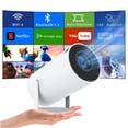 thumbnail image 1 of Proyector portátil WiFi Bluetooth: Mini proyector Auto Keystone para iOS, Android, portátil, TV Stick, HDMI, USB (HY300), 1 of 6