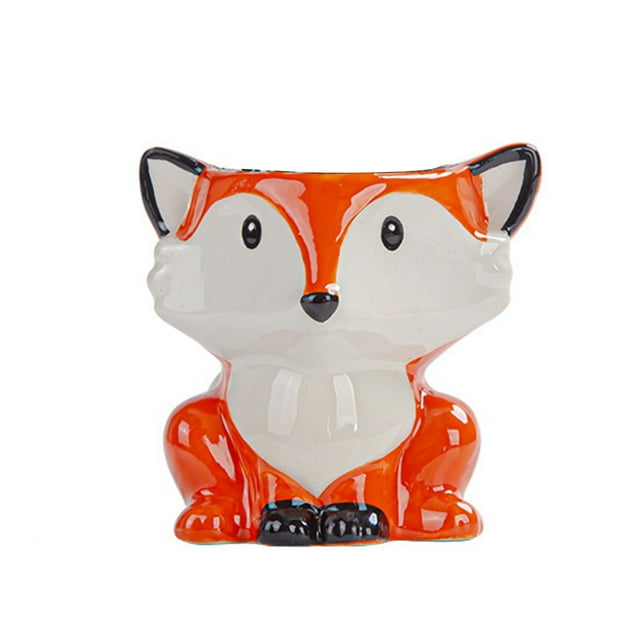 CAROOTU Ceramic Cute Animal Flower Pot Succulents Plant Pots Planter Container For Home